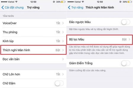 Thích nghi bộ lọc màu cho lỗi màn hình iPhone 6 bị vàng