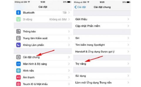 4 Cách Khắc Phục Màn Hình iPhone 6 Bị Phóng To 2 Dùng Trợ Năng thử fix lỗi màn hình iPhone 6 bị phóng to