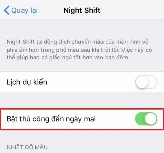 Lỗi Màn Hình iPhone 6 Bị Vàng Xung Quanh 4 thủ công night Shift fix lỗi màn hình iPhone 6 bị vàng