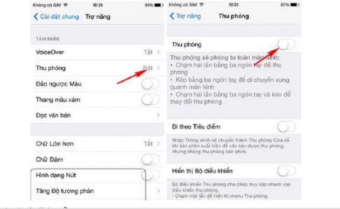 4 Cách Khắc Phục Màn Hình iPhone 6 Bị Phóng To 3 Chỉnh thu phóng fix lỗi màn hình iPhone 6 bị phóng to