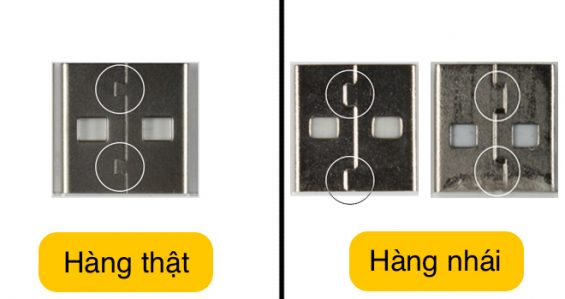 Cách Nhận Biết Cáp Sạc iPhone 6 Chính Hãng 5 Chân tiếp xúc ở cáp sạc iPhone 6 chính hãng