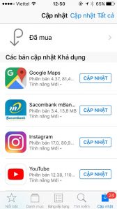 Cập nhật ứng dụng tránh màn hình iPhone 6 bị đơ