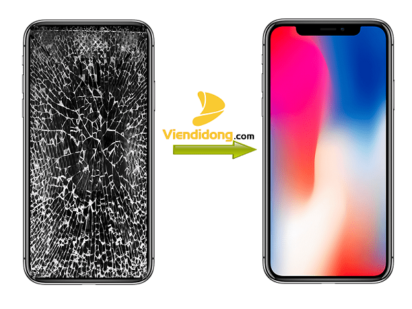 Ép kính iPhone X Chính Hãng zin Giá Rẻ