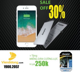 Cực sốc: giảm 30% Thay pin iPhone Energizer 1 thay pin Energizer iPhone
