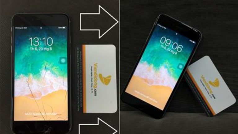Cẩn thận khi ép kính iPhone 6S Plus