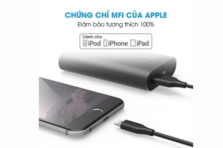 Cáp sạc iPhone Anker Lightning Powerline+ 0.9m 3 Cáp sạc iPhone từ Anker được Apple cấp chứng chỉ MFI