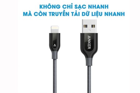 Cáp sạc iPhone Anker Lightning Powerline+ 0.9m 2 Cáp sạc iPhone từ Anker với tốc độ sạc max nhanh, truyền dữ liệu siêu tốc.