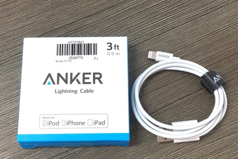 Cáp sạc Anker Lightning (3ft/0.9m) cable - A7101 day cap sac anker lightning3ft 0 9m cable viendidong