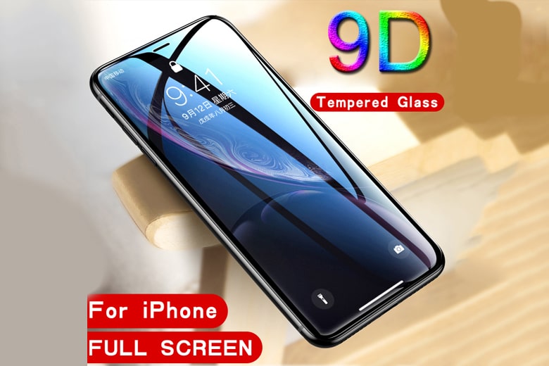 Miếng dán kính cường lực Full 9D iPhone Xs Max mieng dan kinh cuong luc full 9d iphone xs