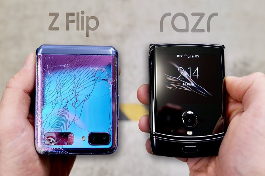 Galaxy Z Flip và Motorola Razr có chung số phận ở thử nghiệm đầu tiền