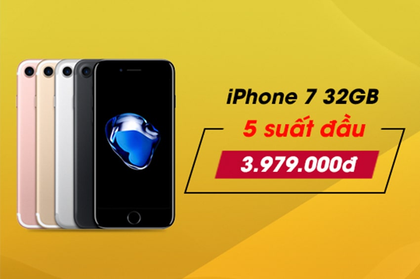 iPhone 7 32GB 'đại hạ giá' đến 1,5 triệu - Giờ chỉ còn từ 3,979 triệu
