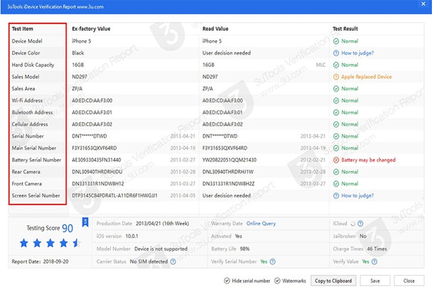 Cảnh báo  Battery may be changed trong 3utools