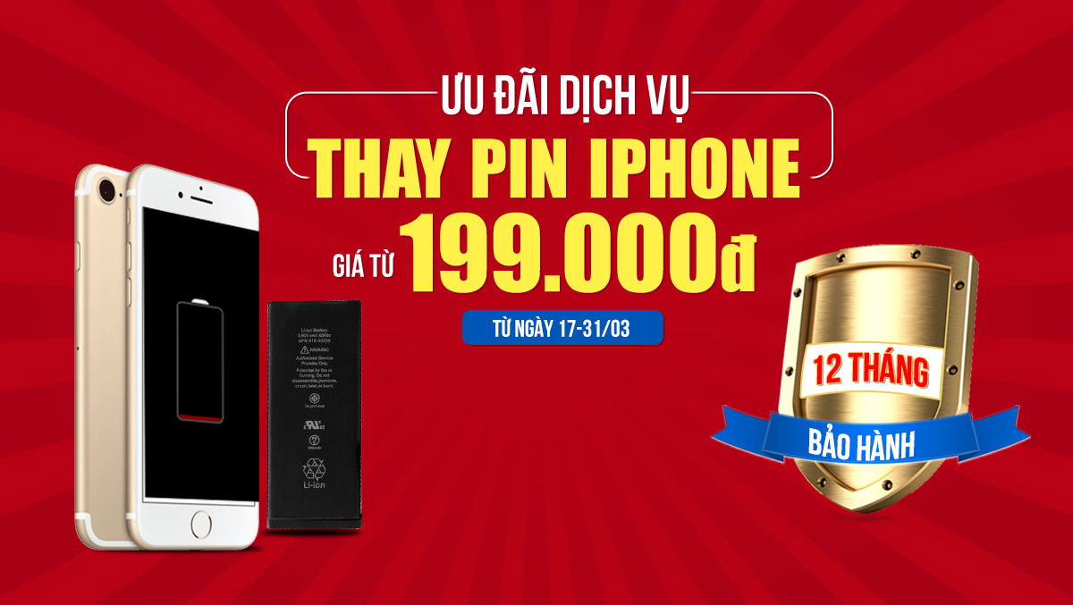 Ưu đãi hấp dẫn khi thay pin cho iPhone tại Viện Di Động, giá chỉ từ 199k