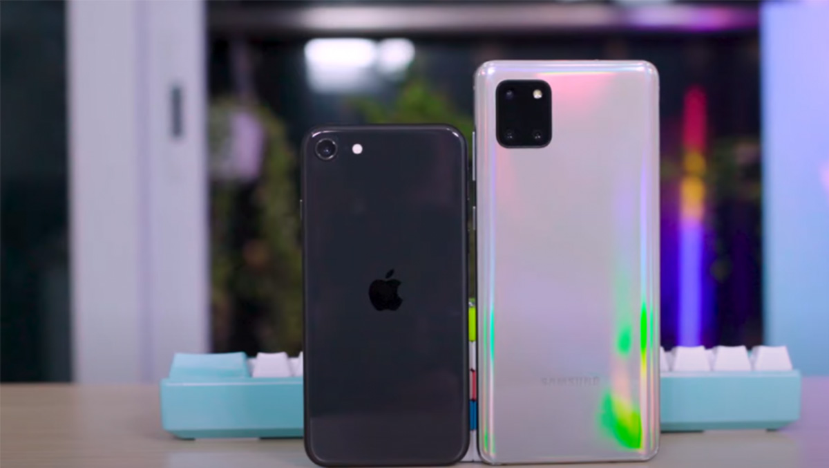 Khác biệt giữa SE 2020 với đối thủ cực “gắt” Galaxy Note 10 Lite