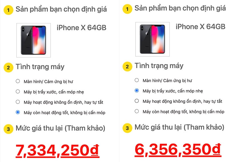 Chương trình thu cũ tại Viện Di Động - Mức giá trên chỉ mang tính chất tham khảo