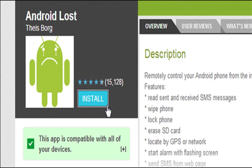 Ứng dụng Lost Android