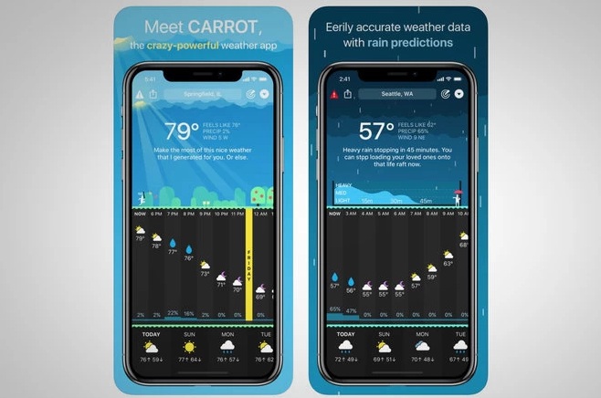 App về thời tiết trong top ứng dụng hay cho iPhone 2020