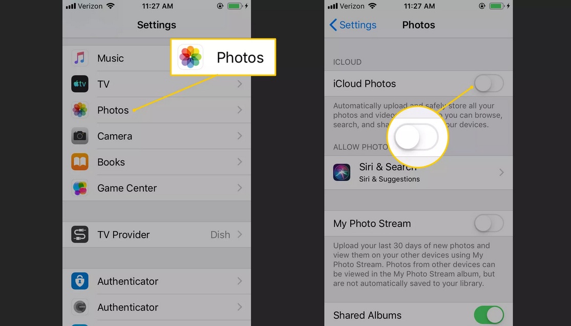 Tiết kiệm pin iPhone bằng cách không tự động tải ảnh lên iCloud