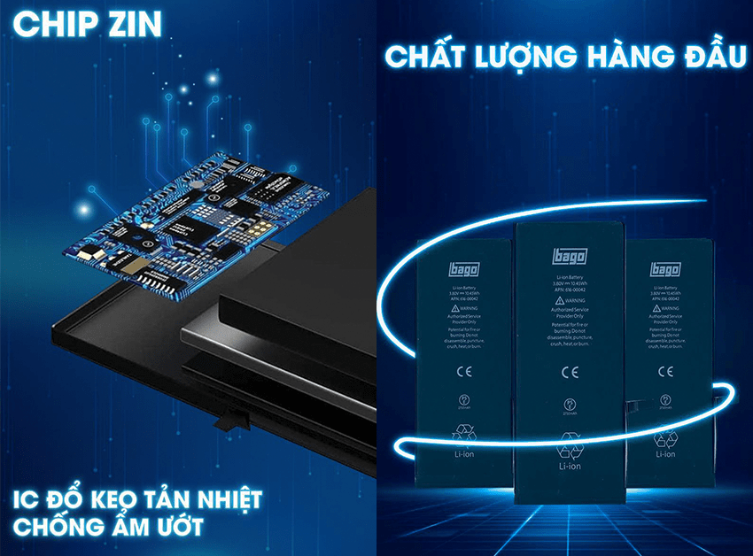 Bago - Dòng pin CHẤT LƯỢNG CAO dành cho iPhone và iPad, giá chỉ từ 200k