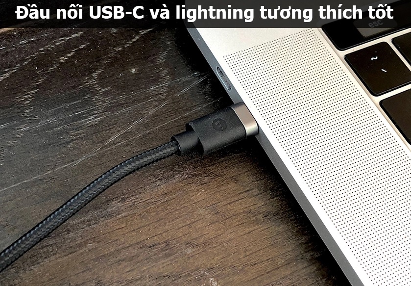 Cáp Mophie USB-C to Lightning 1M cắm sạc macbook