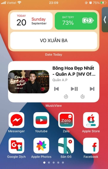 sáng tạo giao diện qua tính năng widget