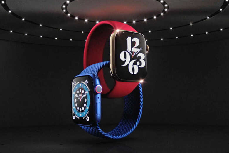 Apple Watch Series 3 đỏ và xanh