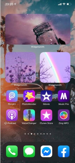 thiết kế trên tính năng Widget