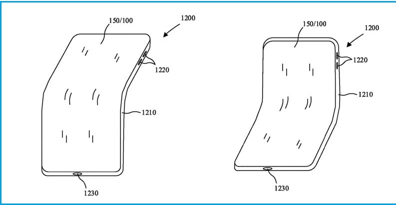 Rò rỉ hình ảnh bằng sáng chế xuất hiện iPhone màn hình gập