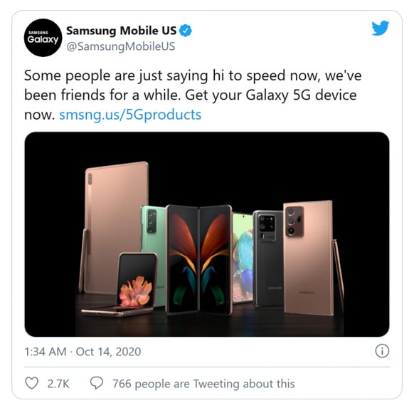 Samsung cà khịa Apple trong công nghệ 5G