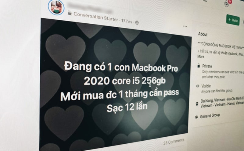 Nhiều người rao bán Macbook của họ