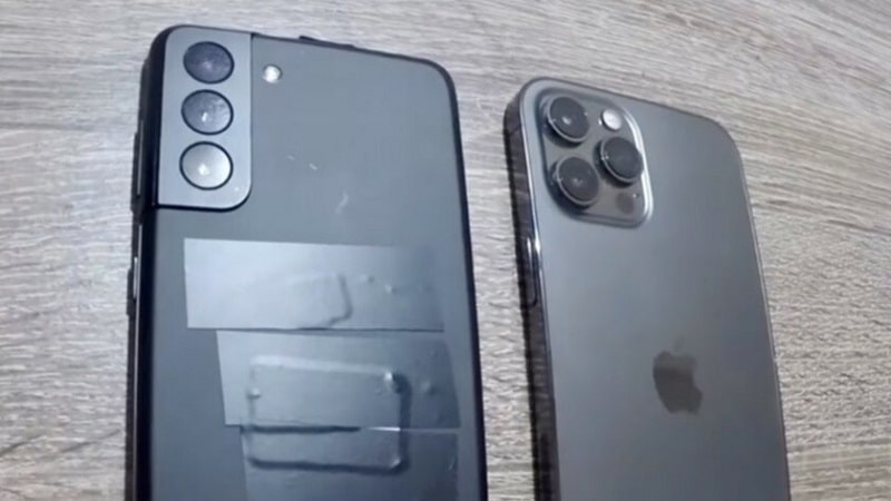 Xuất hiện video so sánh Galaxy S21+ và iPhone 12 Pro Max
