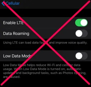 Enable LTE trên iPhone
