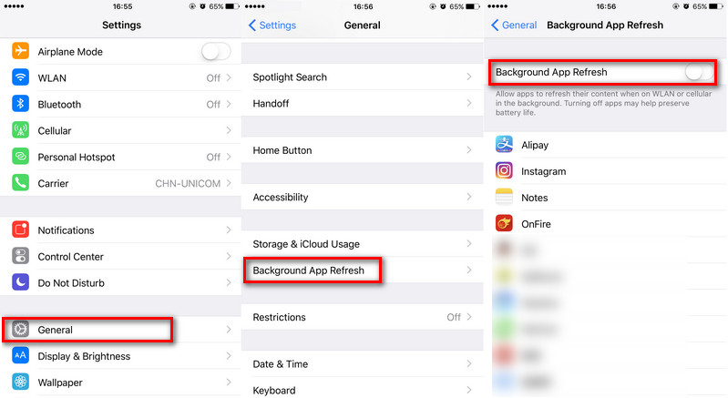 tiết kiệm pin iPhone 7 và 7 Plus bằng cách background-app-refresh