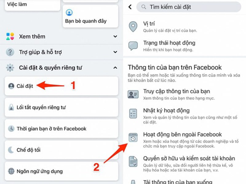 Thủ thuật ngăn Facebook theo dõi người dùng iPhone